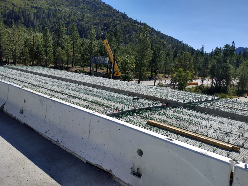 Freeway Overpass Construction Rebar