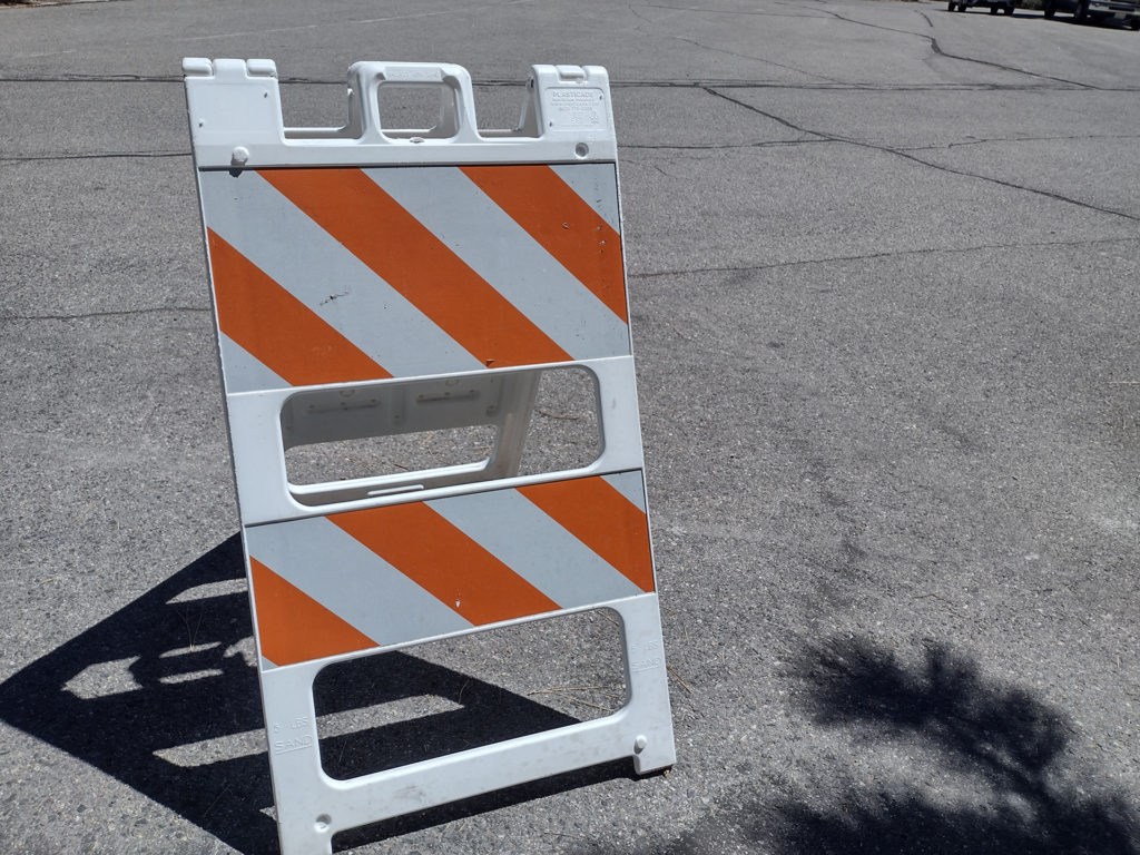 Foldable Sign On Pavement